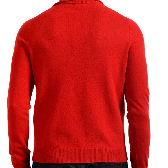 Malo Optimum Men's Brick Red Wool Cashmere Cardigan Sweater - Picture 3 of 6